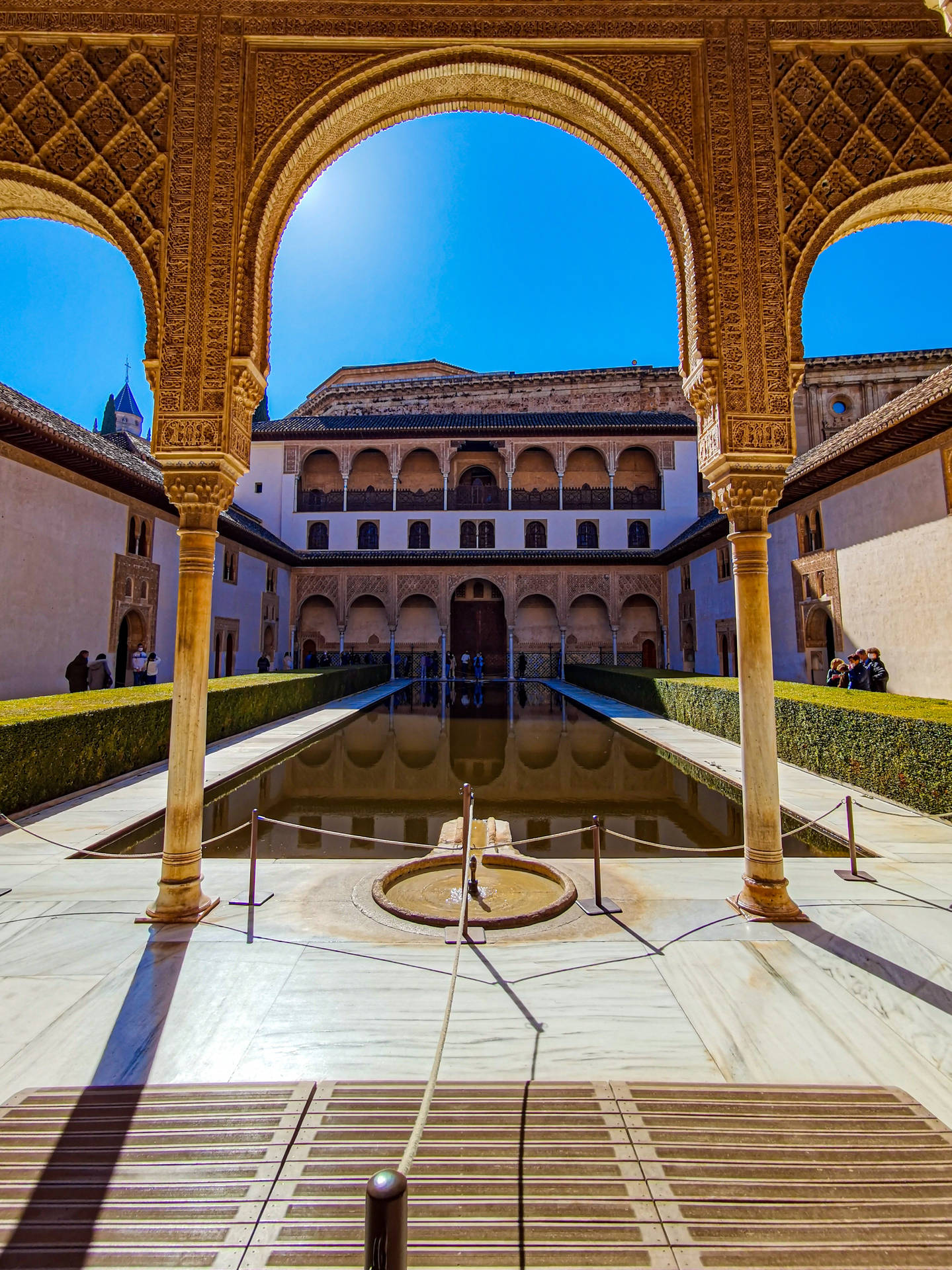 Alhambra Patio From Inside Background