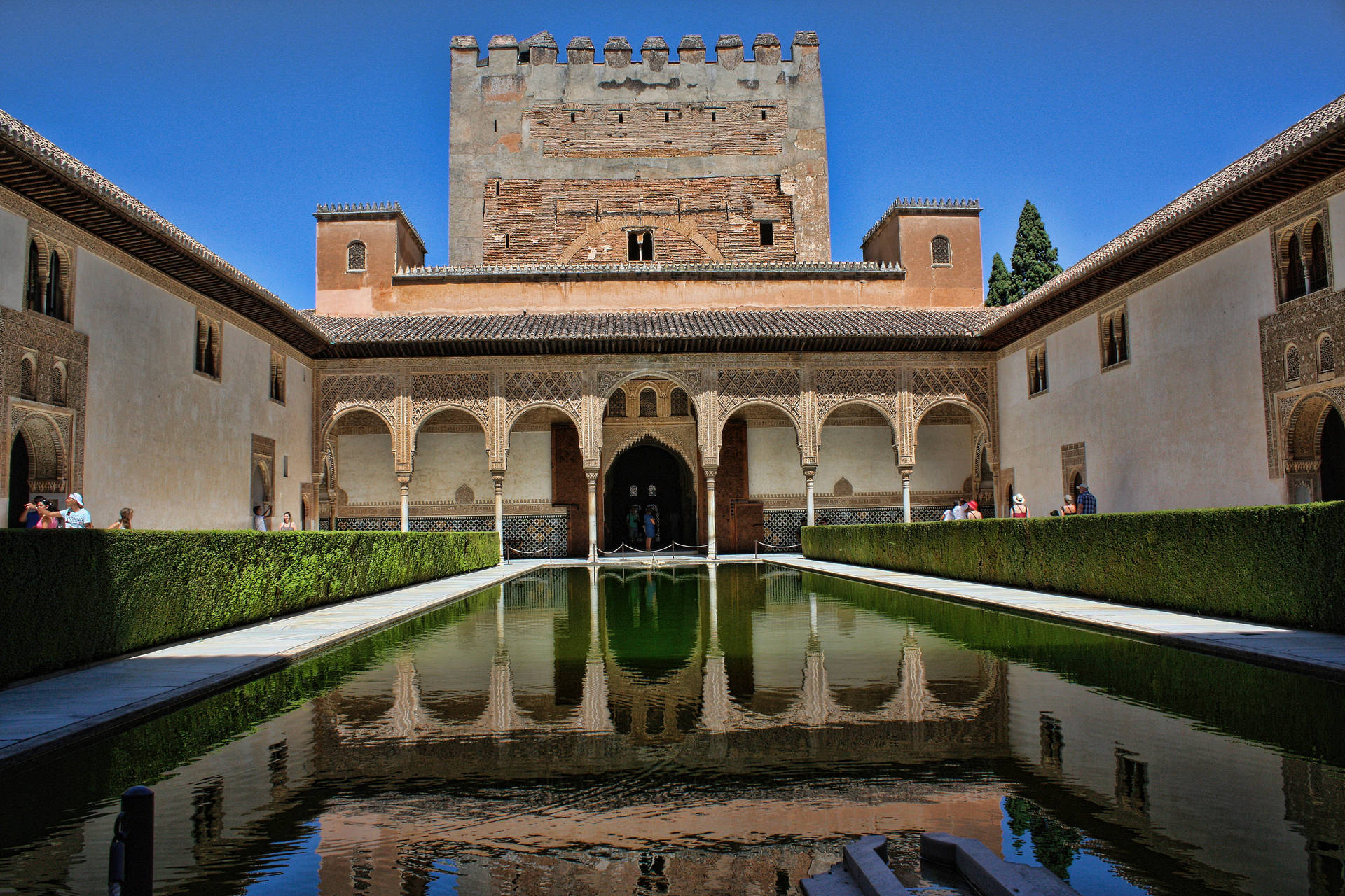 Alhambra Pool Building Background