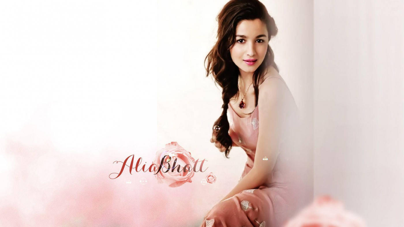 Alia Bhatt Hd In A Pink Dress Background