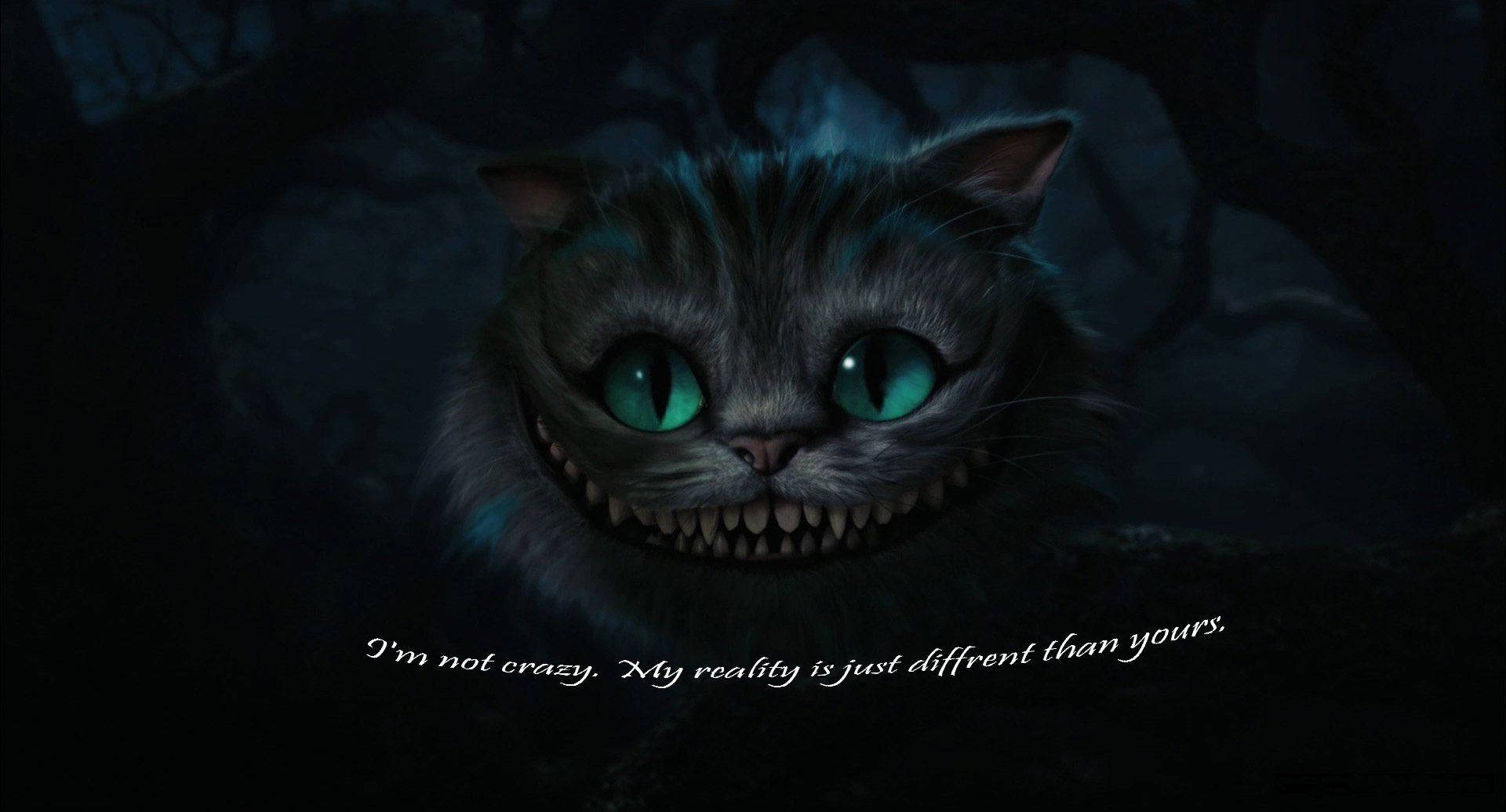 Alice In Wonderland Cheshire Cat Quotes Background