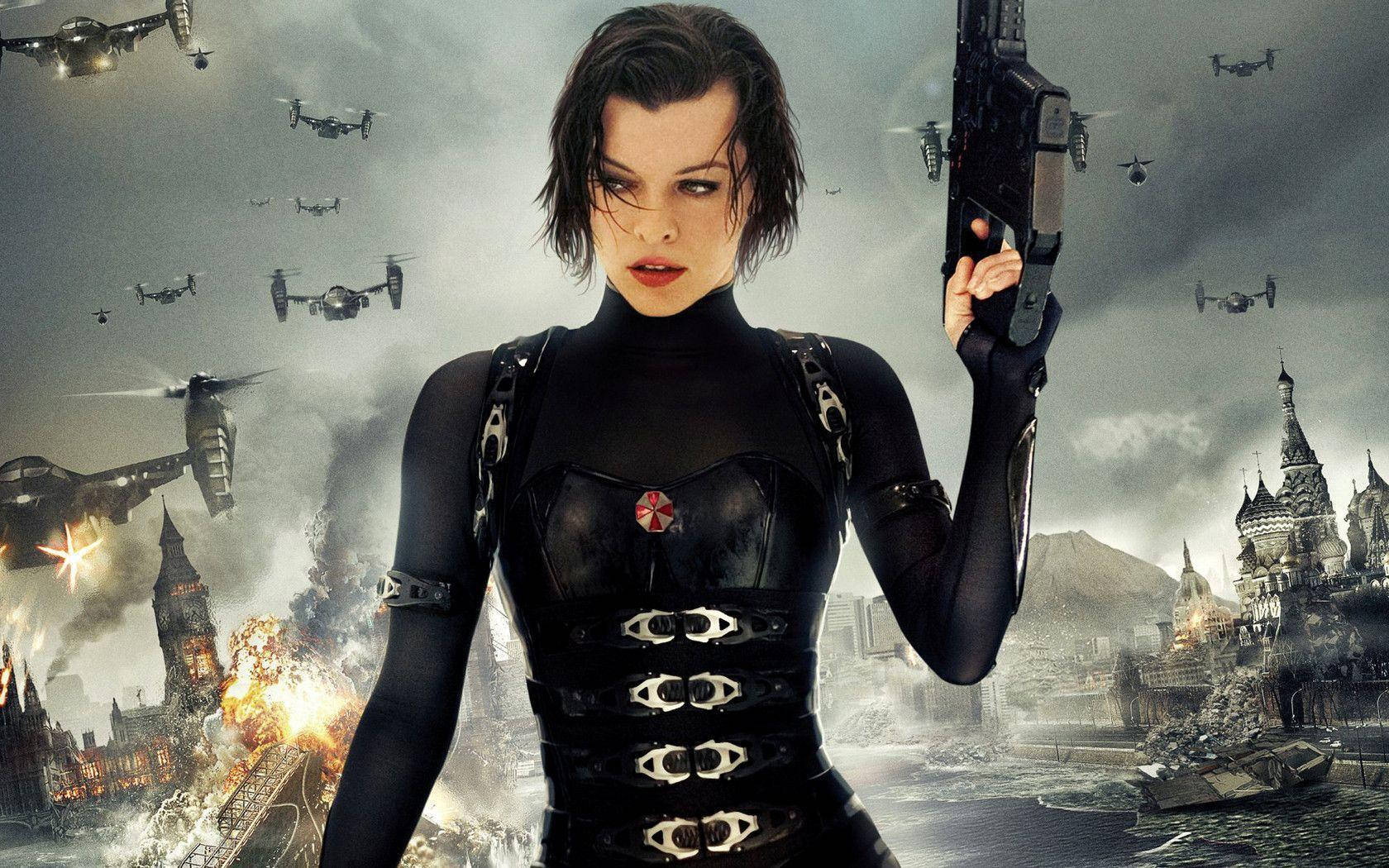 Alice Resident Evil Milla Jovovich Movie Background