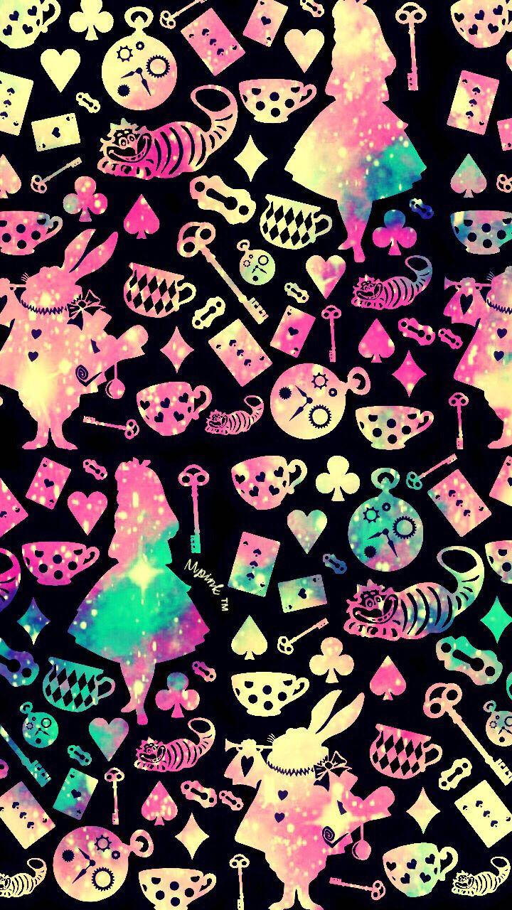 Alice Takes A Trip Through Wonderland With Her Smartphone Background