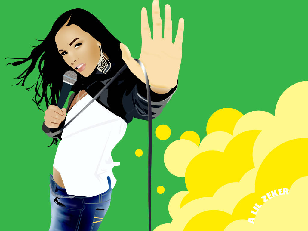 Alicia Keys Vector Art Background