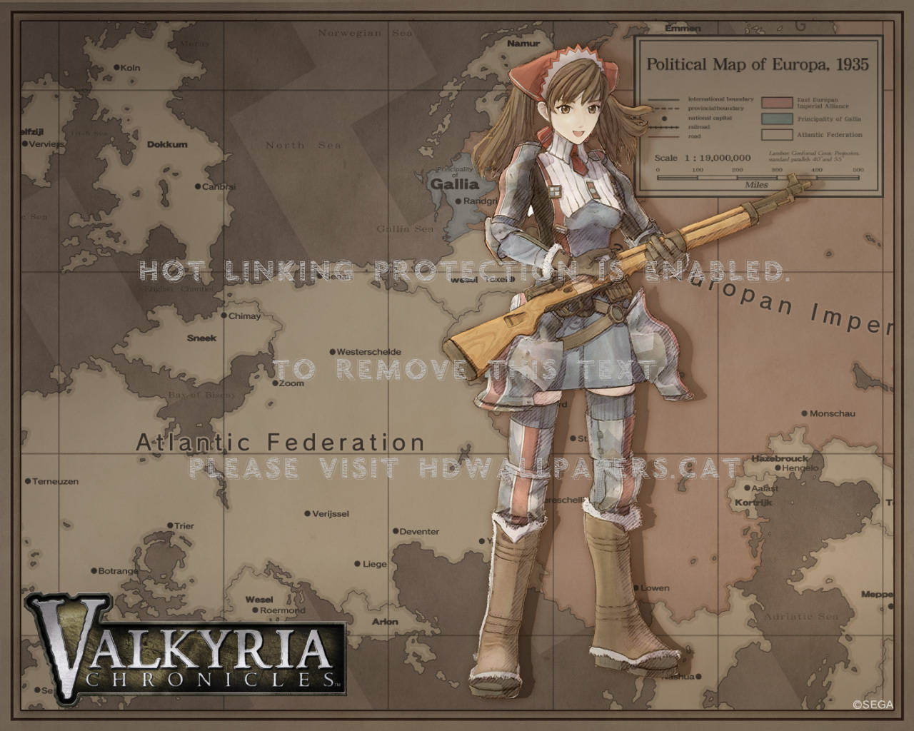 Alicia Melchiott In Action - Valkyria Chronicles Background