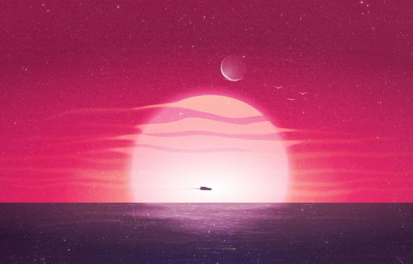 Alien Planet Lo Fi Desktop Background