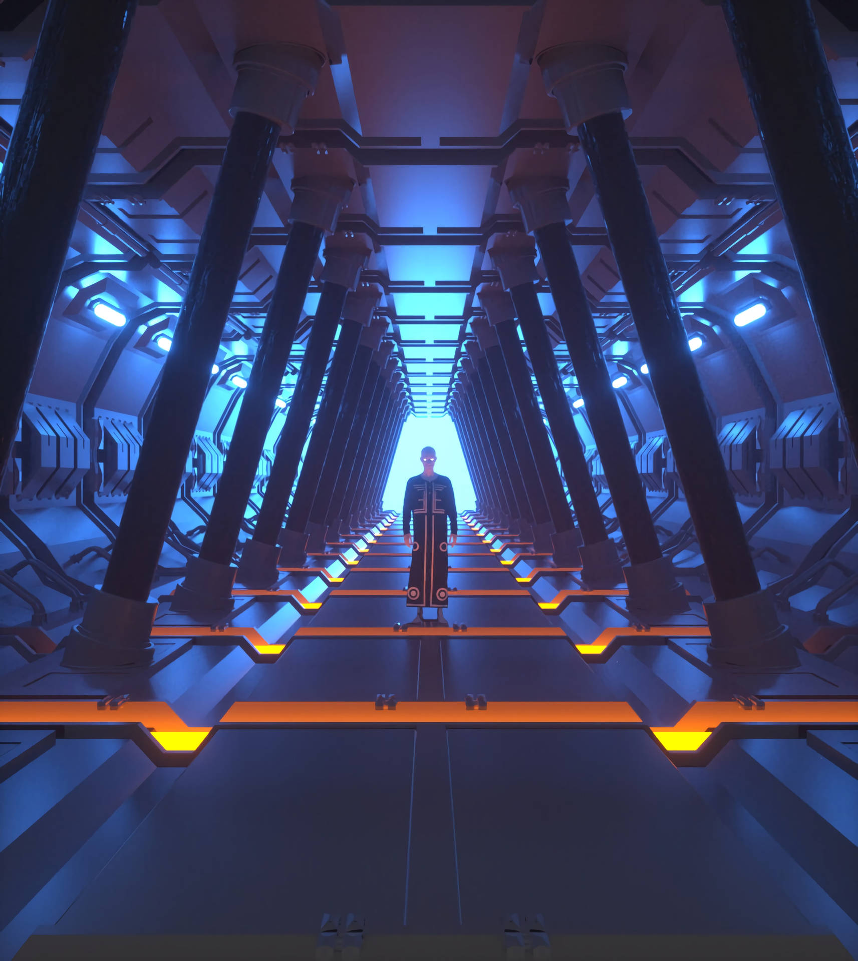 Alien Spaceship Interior Background