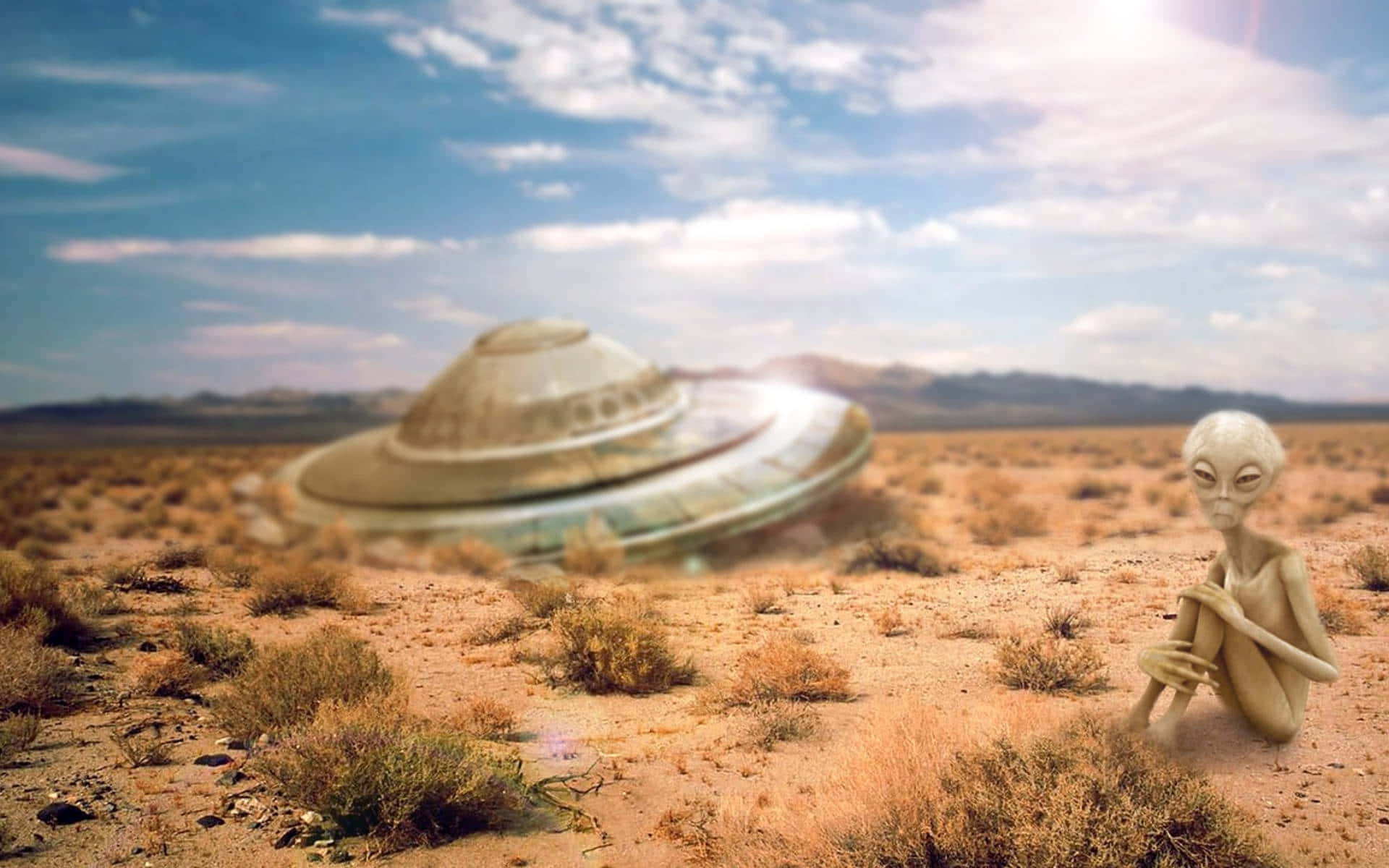 Alien Stranded In The Desert