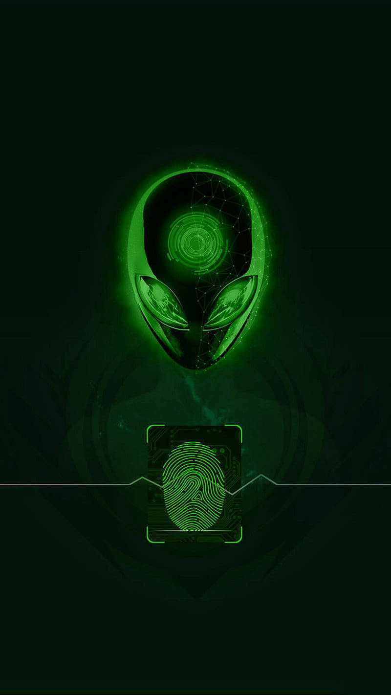 Alien-themed Fingerprint Lock Screen