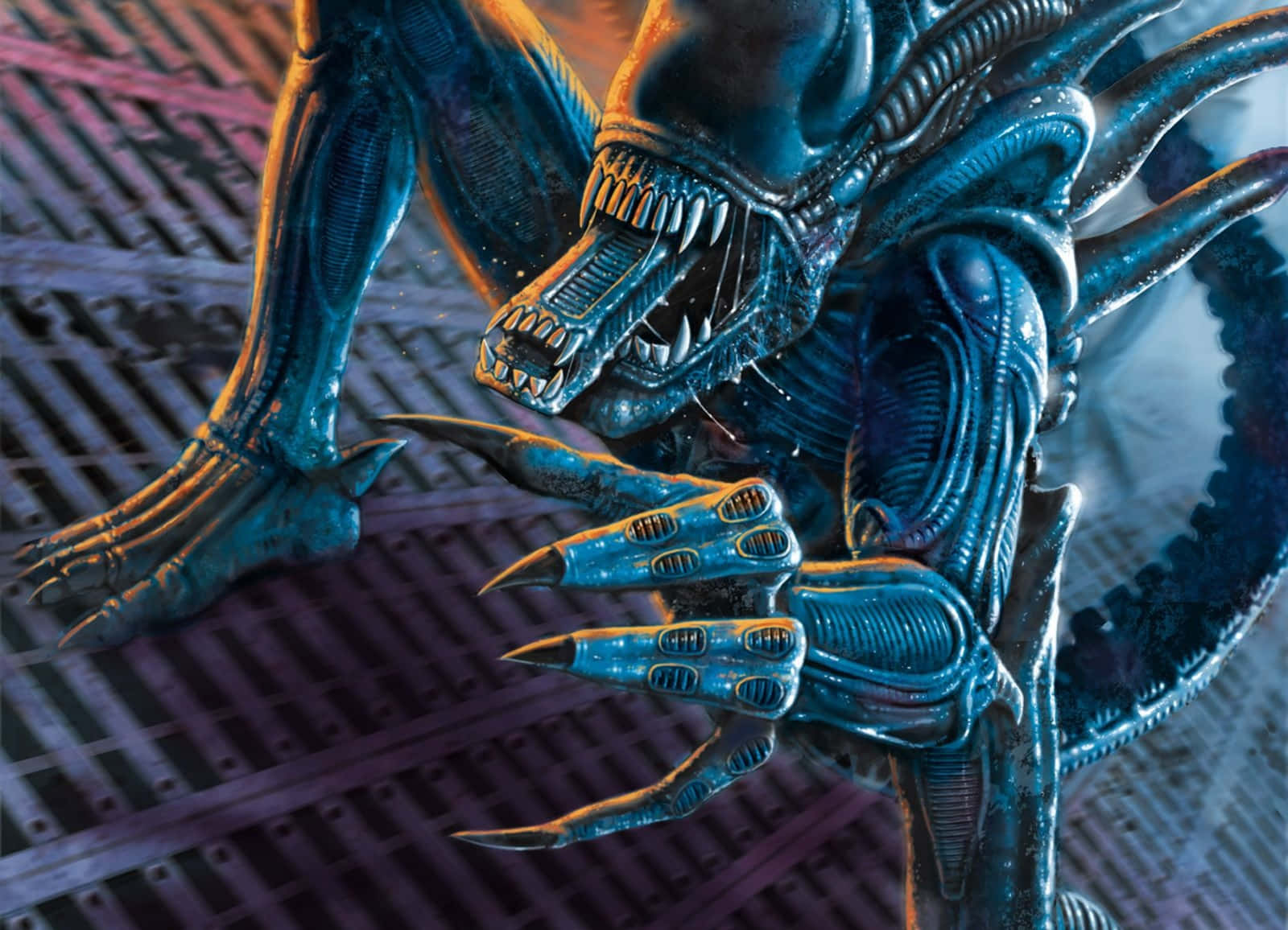 Alien Vs Predator Grid Climbing Background