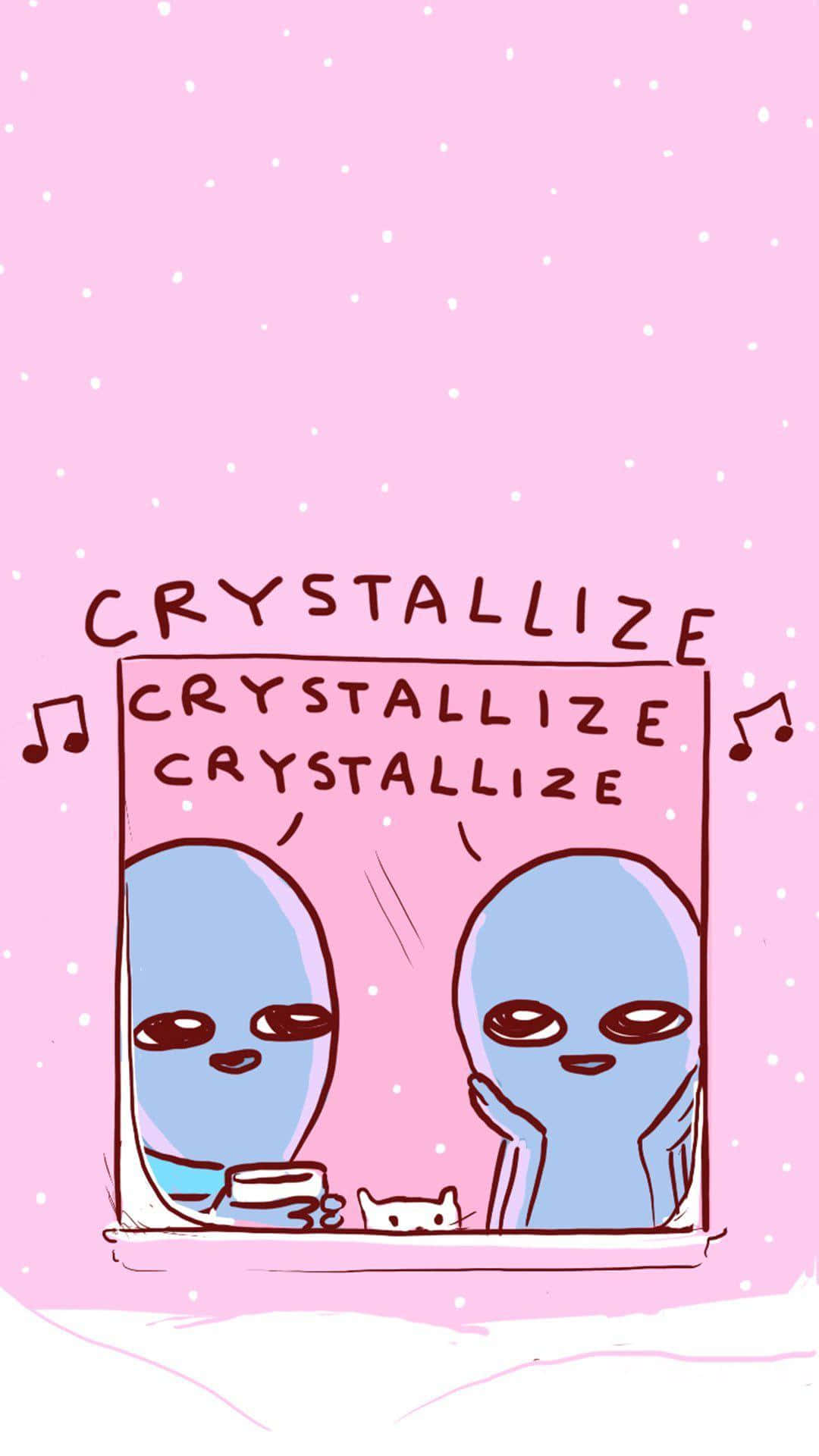 Aliens Crystallize Music Comic Background