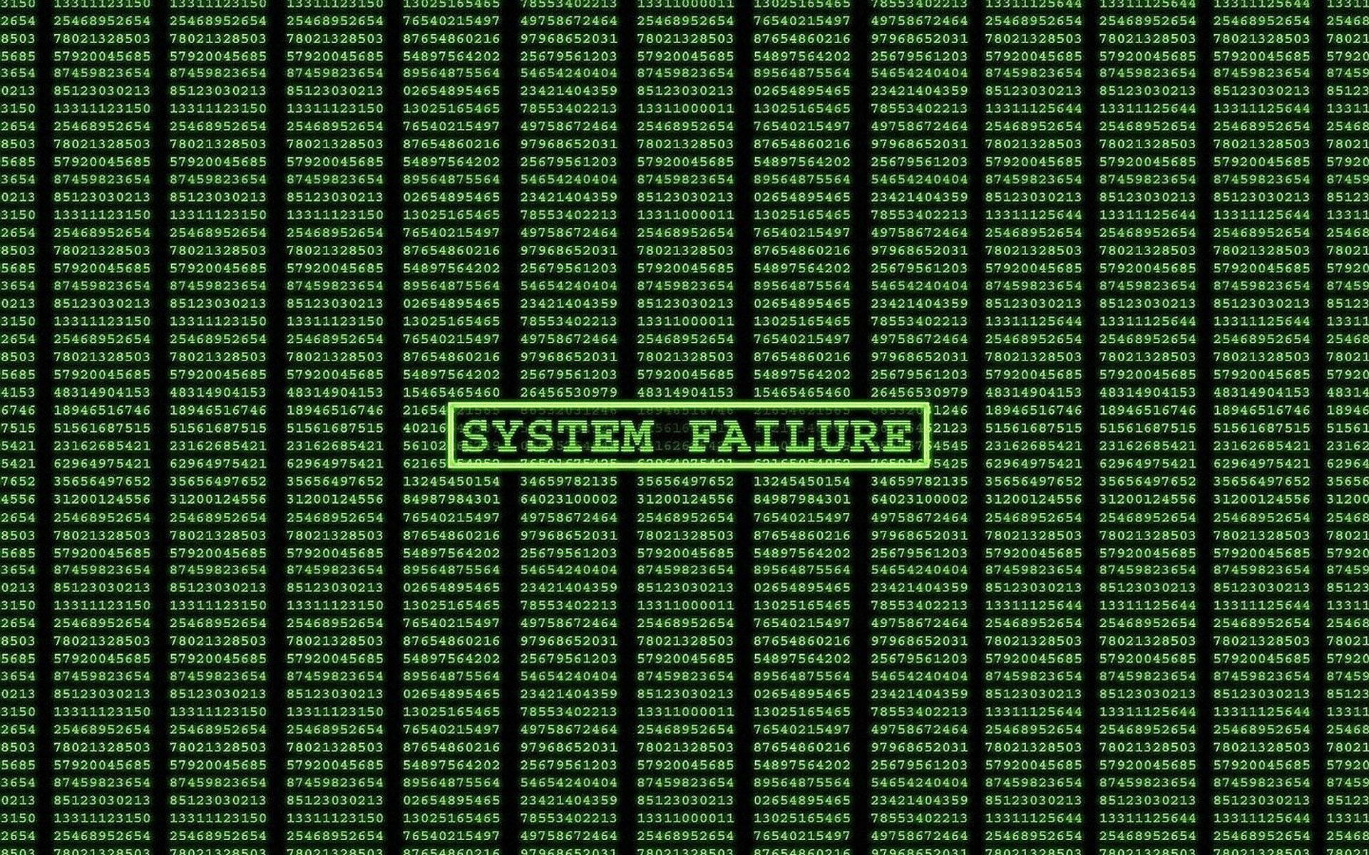 Aligned Green Matrix System Failure Background