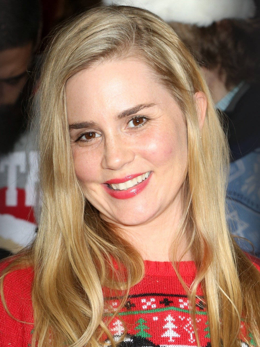 Alison Lohman Christmas Sweater Background