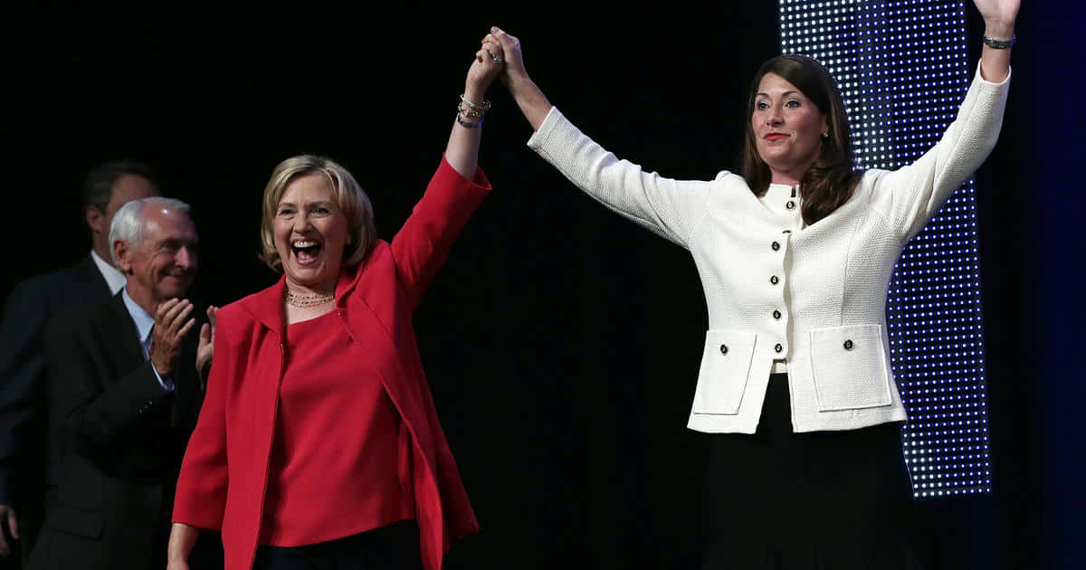 Alison Lundergan Grimes Hands Up Background