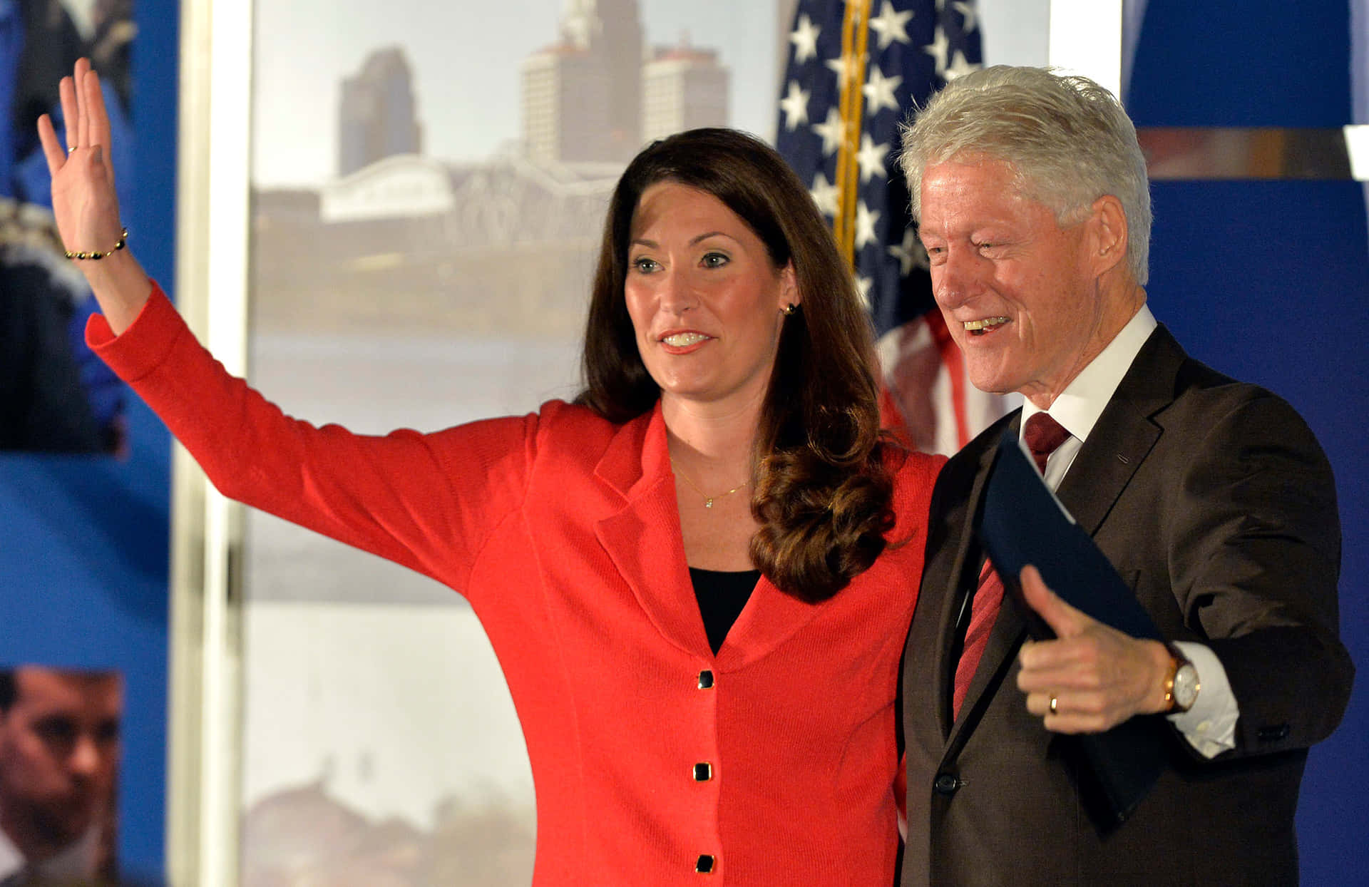 Alison Lundergan Grimes With Bill Clinton Background