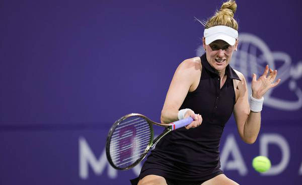 Alison Riske-amritraj In Black Tennis Dress Background