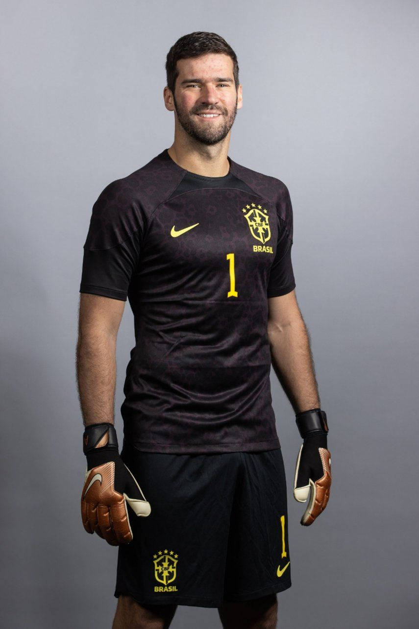 Alisson Becker Black Brazil Jersey Background