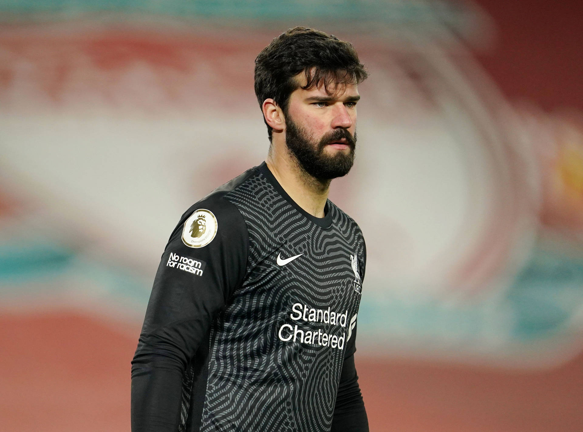 Alisson Becker Black Liverpool Jersey Background