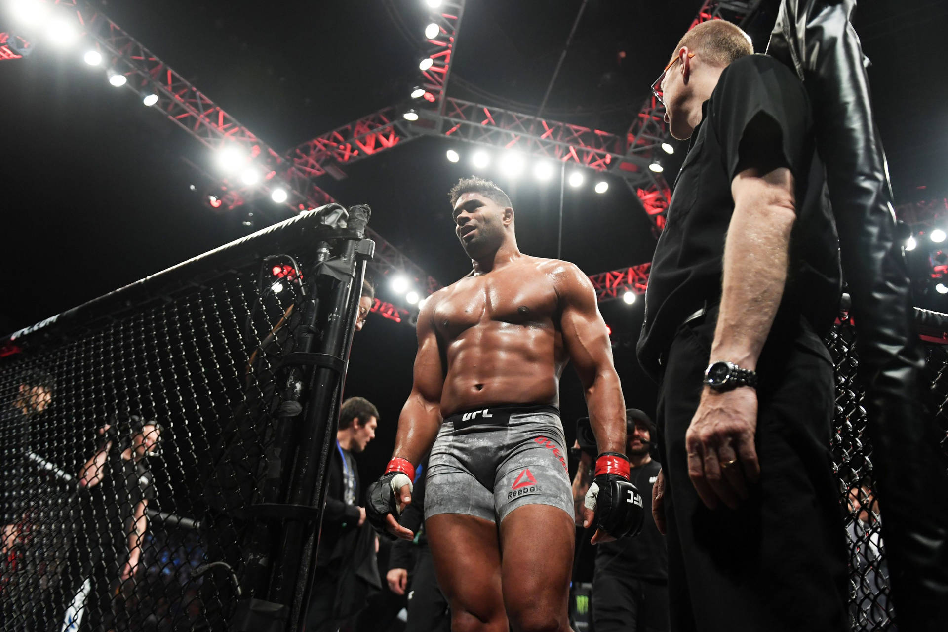 Alistair Overeem Exiting The Octagon Background