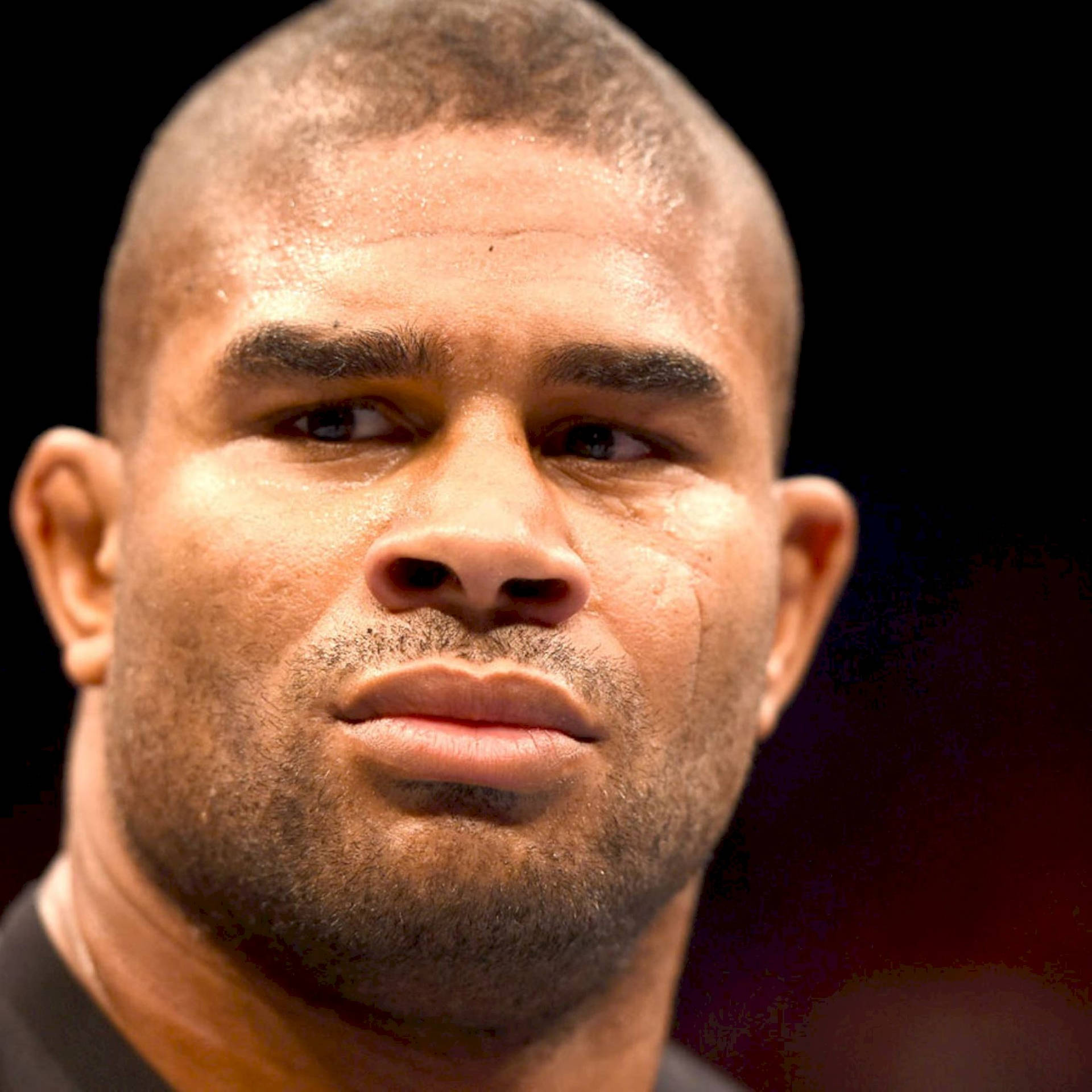 Alistair Overeem Face Front View Background