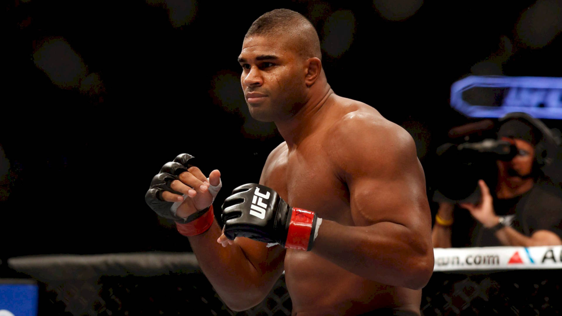 Alistair Overeem In Boxing Stance Background