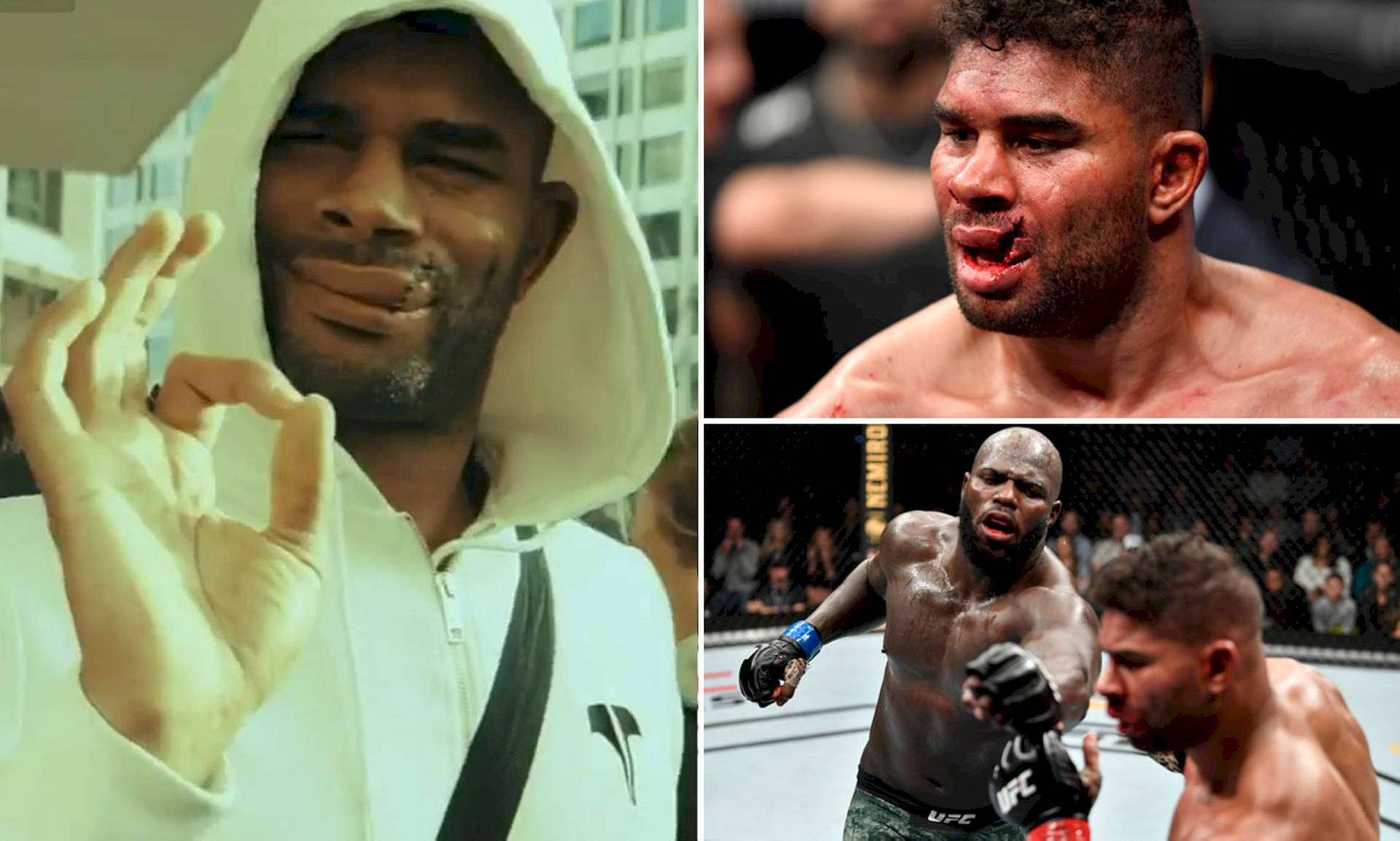 Alistair Overeem Three-photo Collage Background