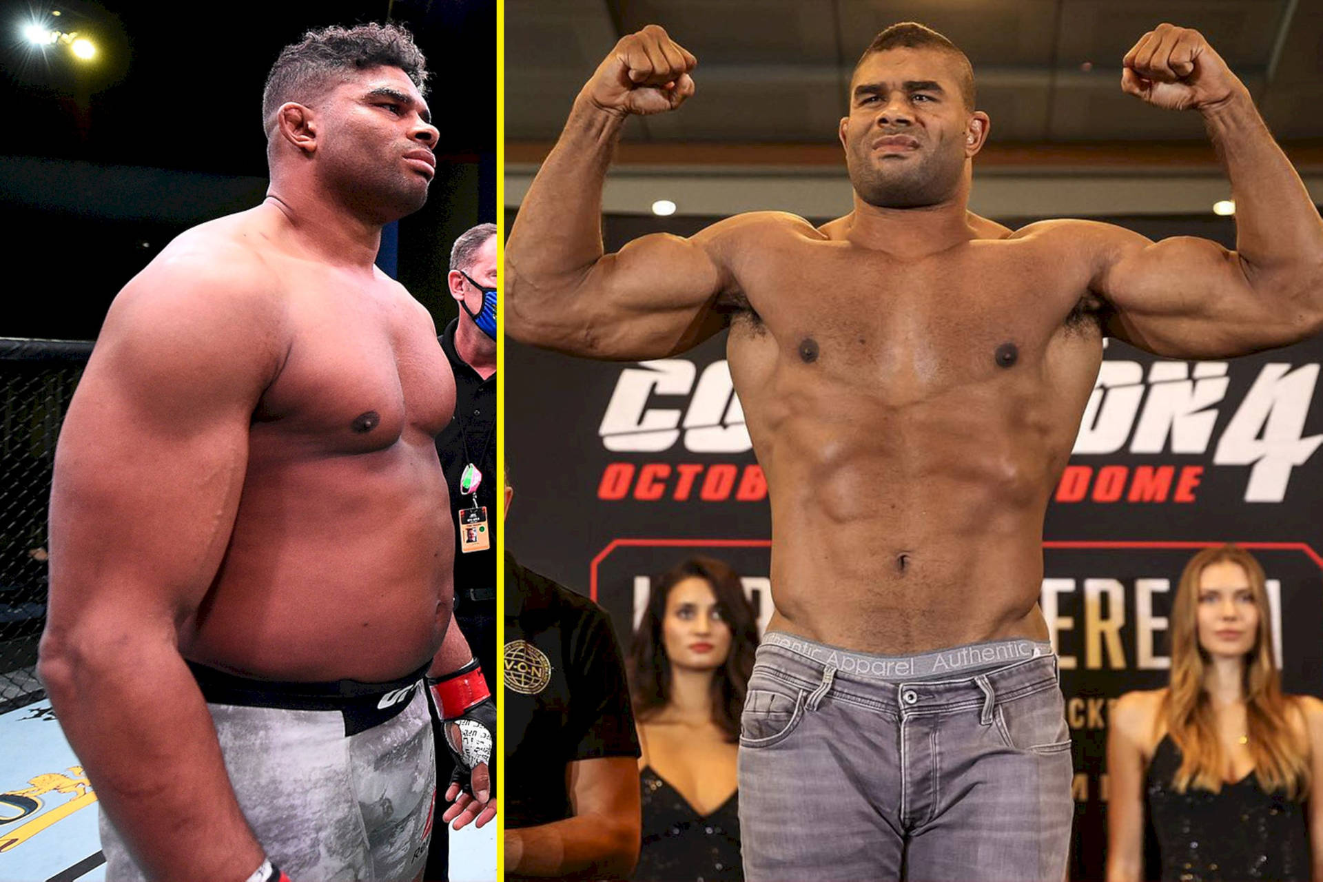 Alistair Overeem Two Photos Side-by-side Background