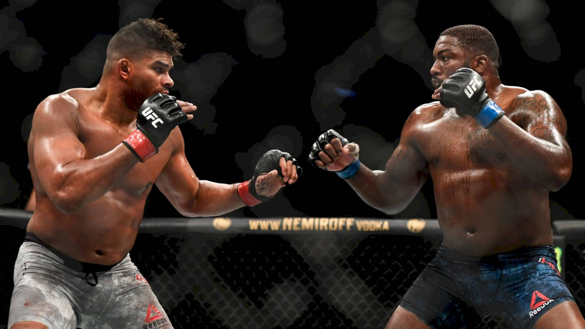 Alistair Overeem Walt Harris Fight Stance Background