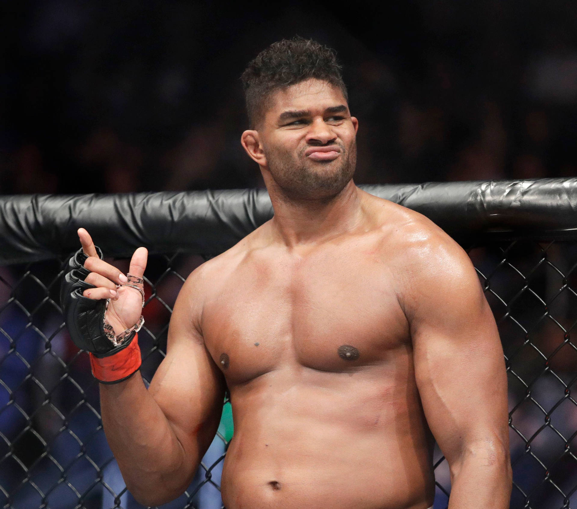 Alistair Overeem With Lip Pout Background