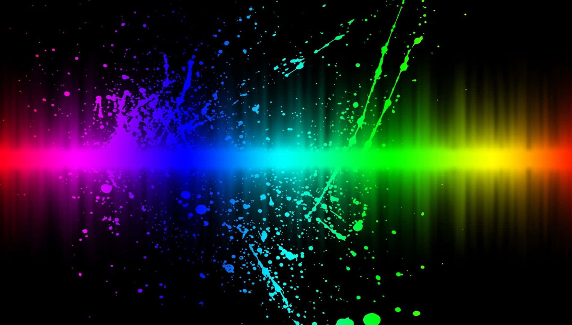 Alive Rainbow Splatter Background