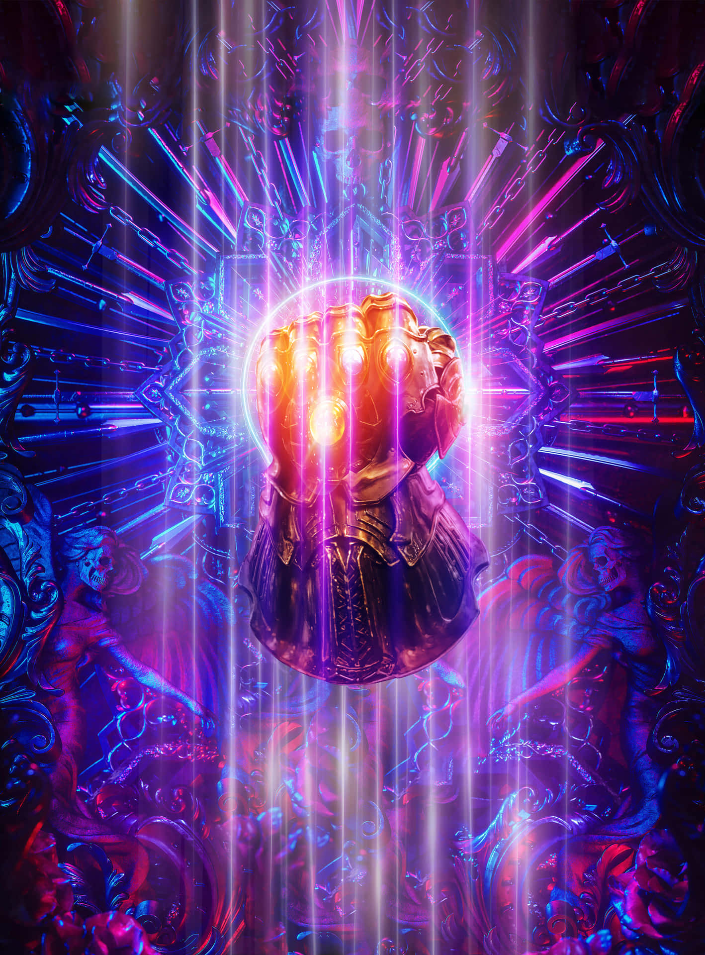 All 6 Infinity Stones Unite Background