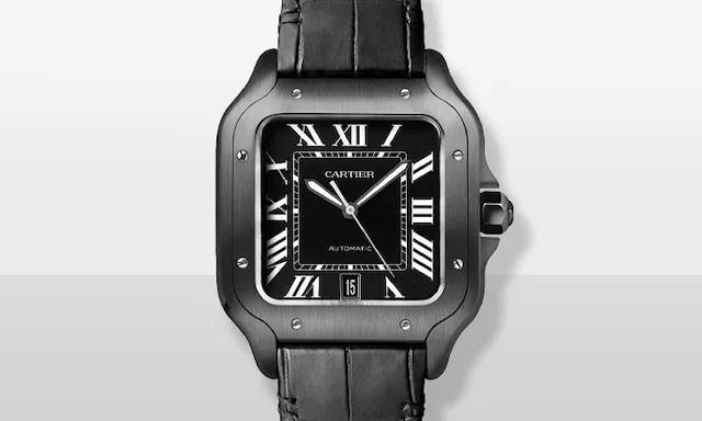 All Black Cartier Watch