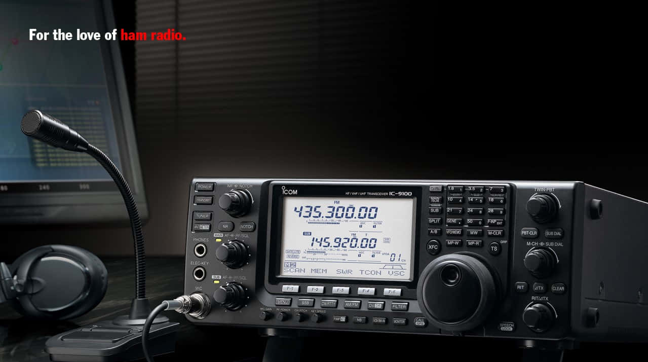 All Black Ham Radio Receiver Background