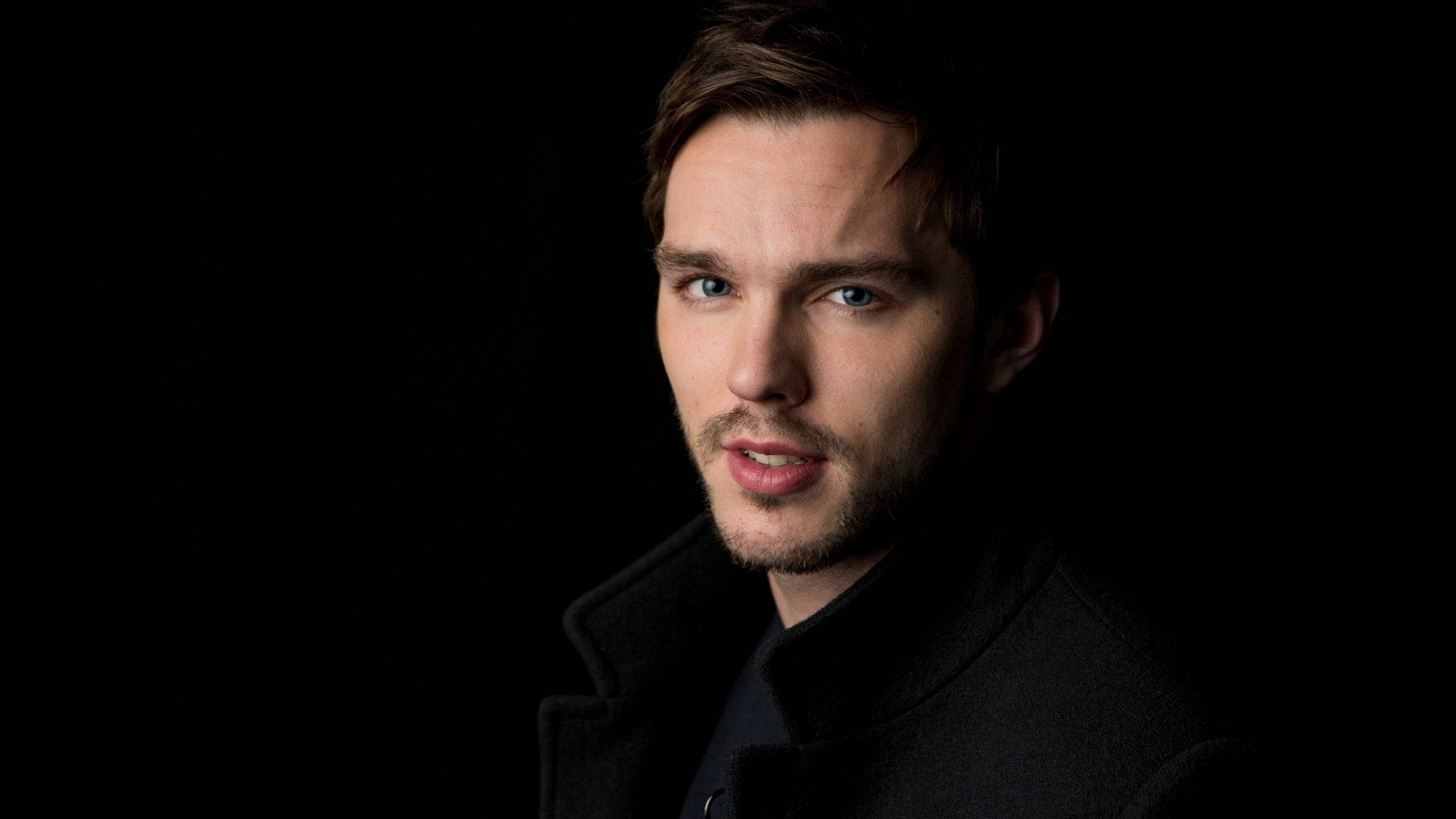 All-black Nicholas Hoult Background