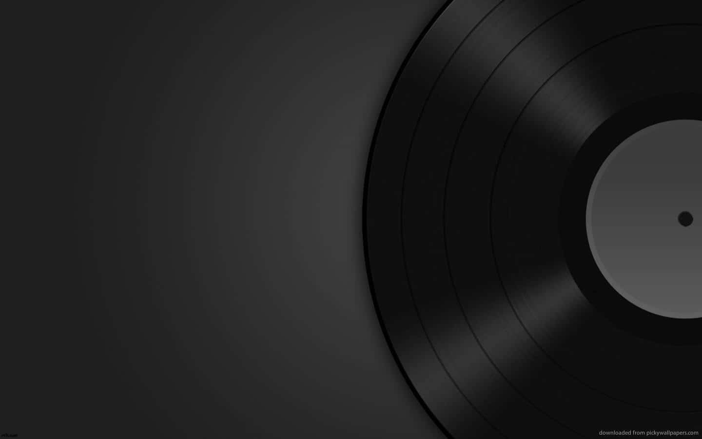 All-black Vinyl Record