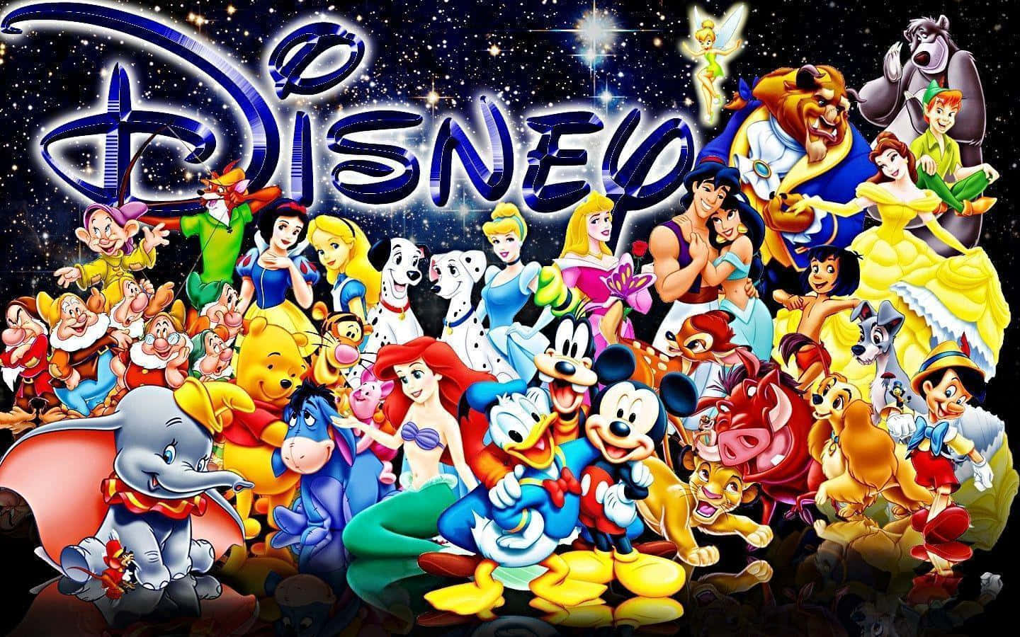 All Cartoon Characters Gather To Meet Background