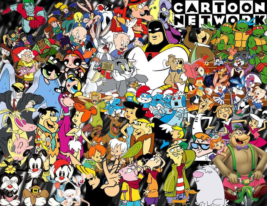 All Cartoon Characters Join Forces Background
