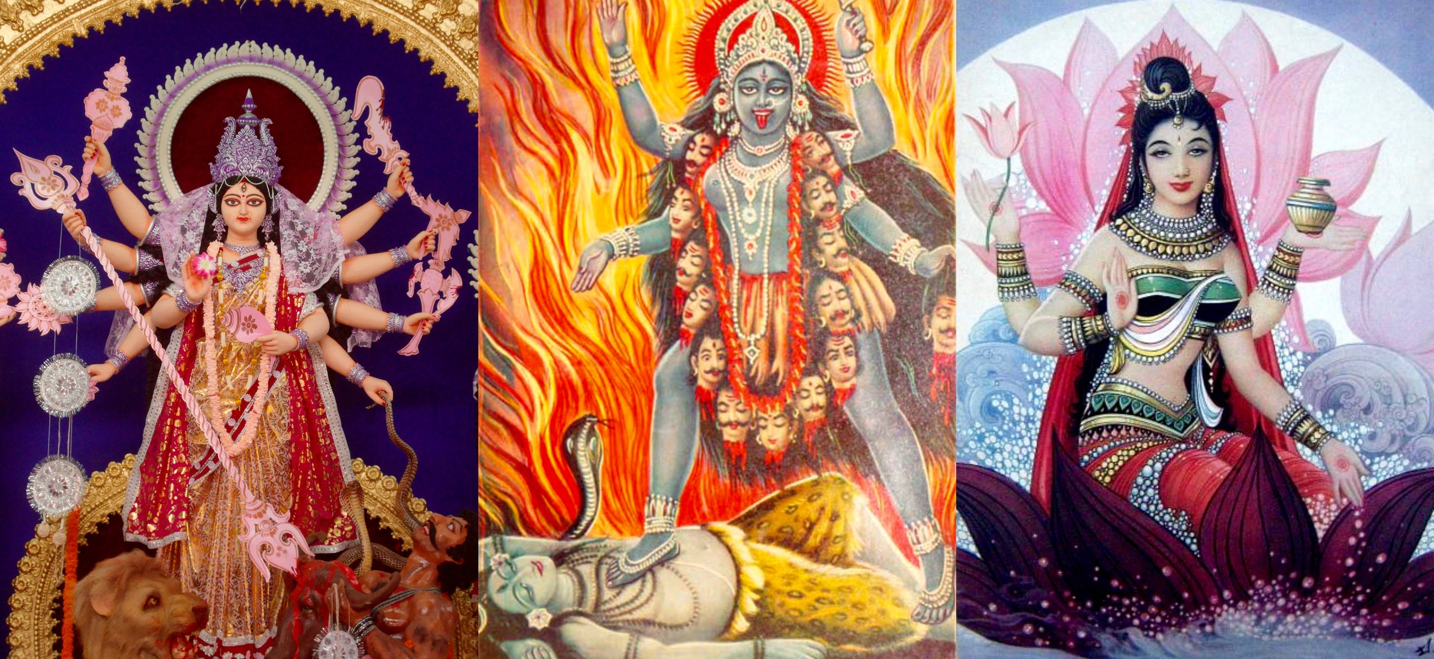 All Hindu Gods As Females Background