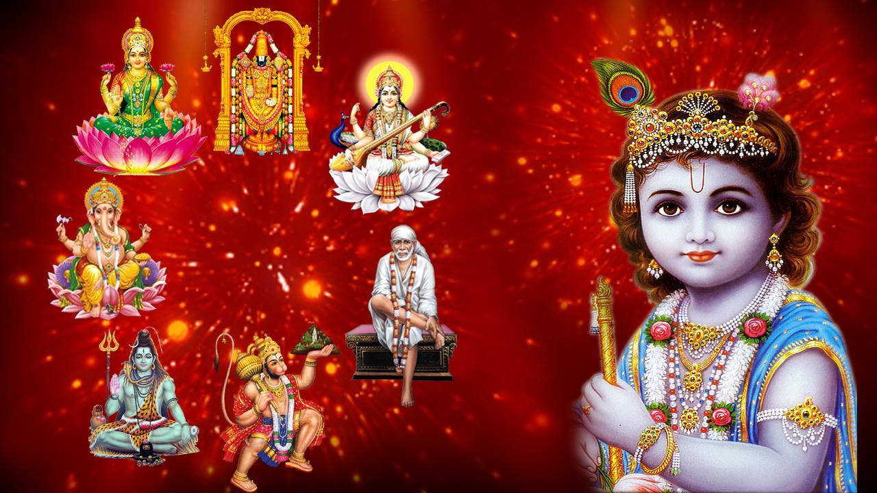 All Hindu Gods Celebratory Background Background