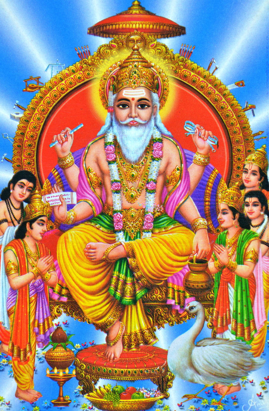 All Hindu Gods With Brahma Background