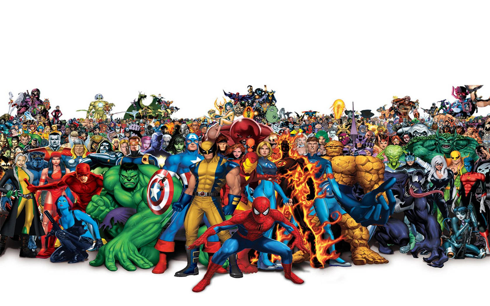All Marvel Superheroes And Villains Background