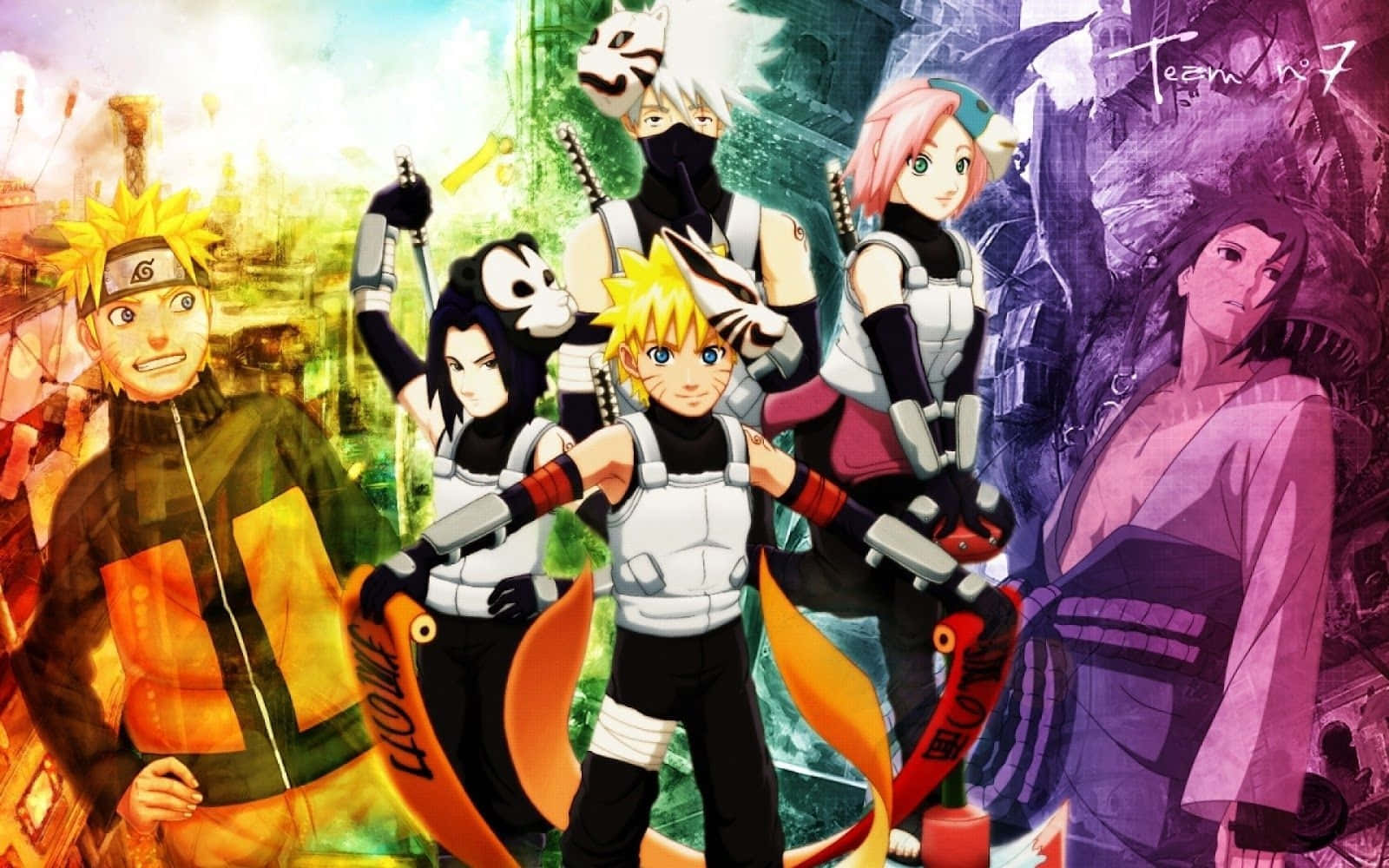 All Members Of Team 7 In Naruto Background