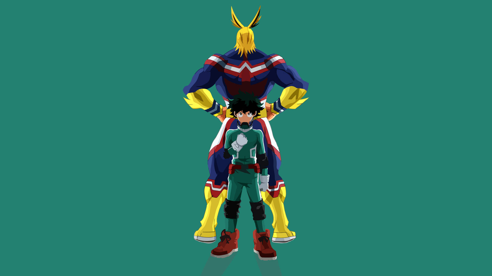 All Might And Izuku Midoriya 4k Background