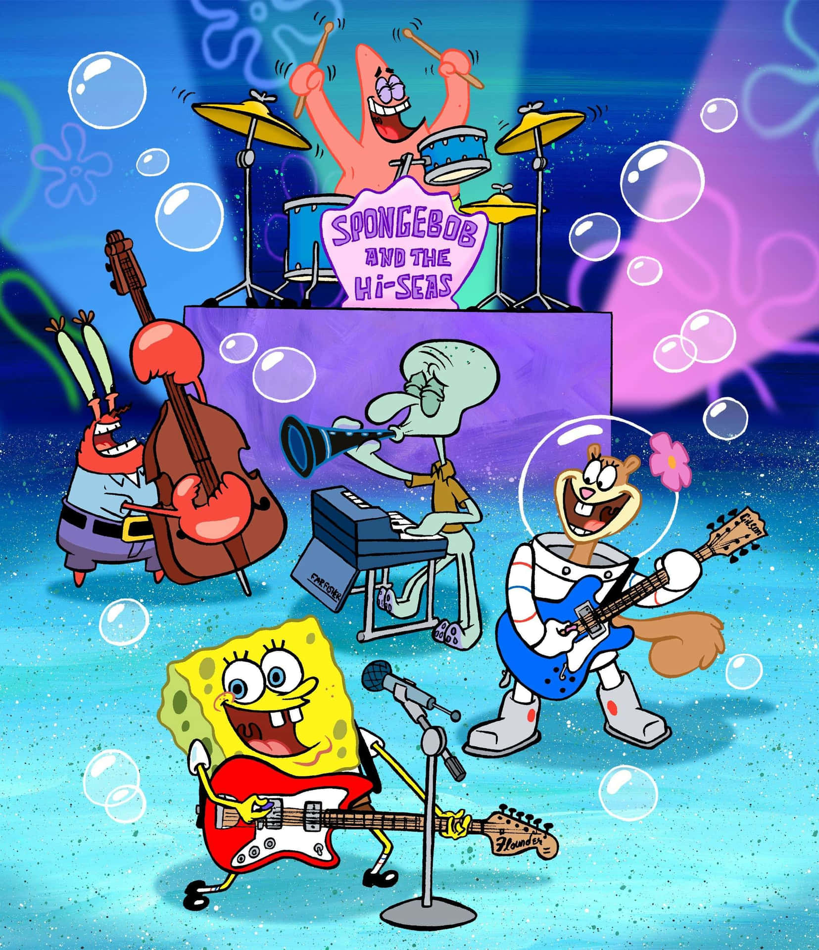 All Of Your Favorite Spongebob Characters In One Place Background