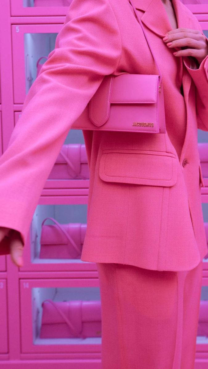 All Pink Jacquemus Outfit Background