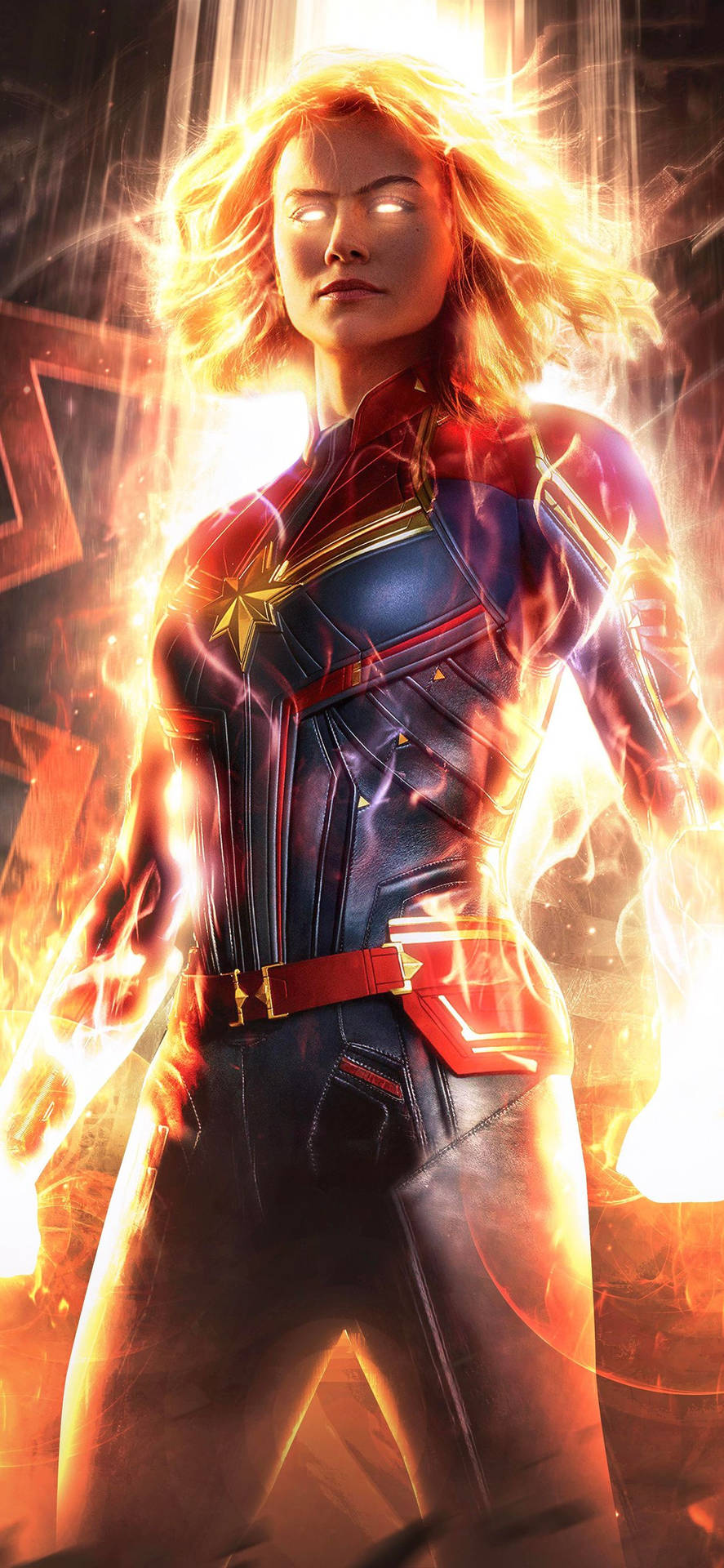 All-powerful Captain Marvel Iphone Background