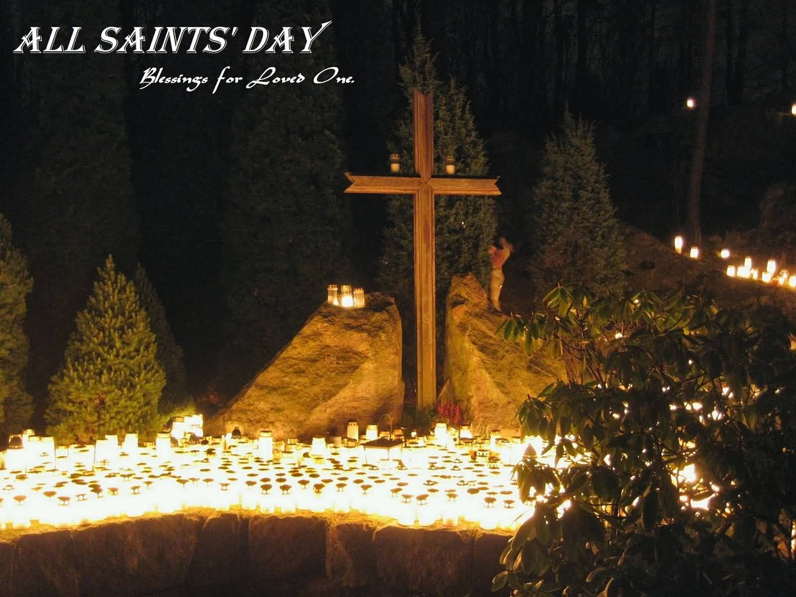 All Saints Day Cross Background