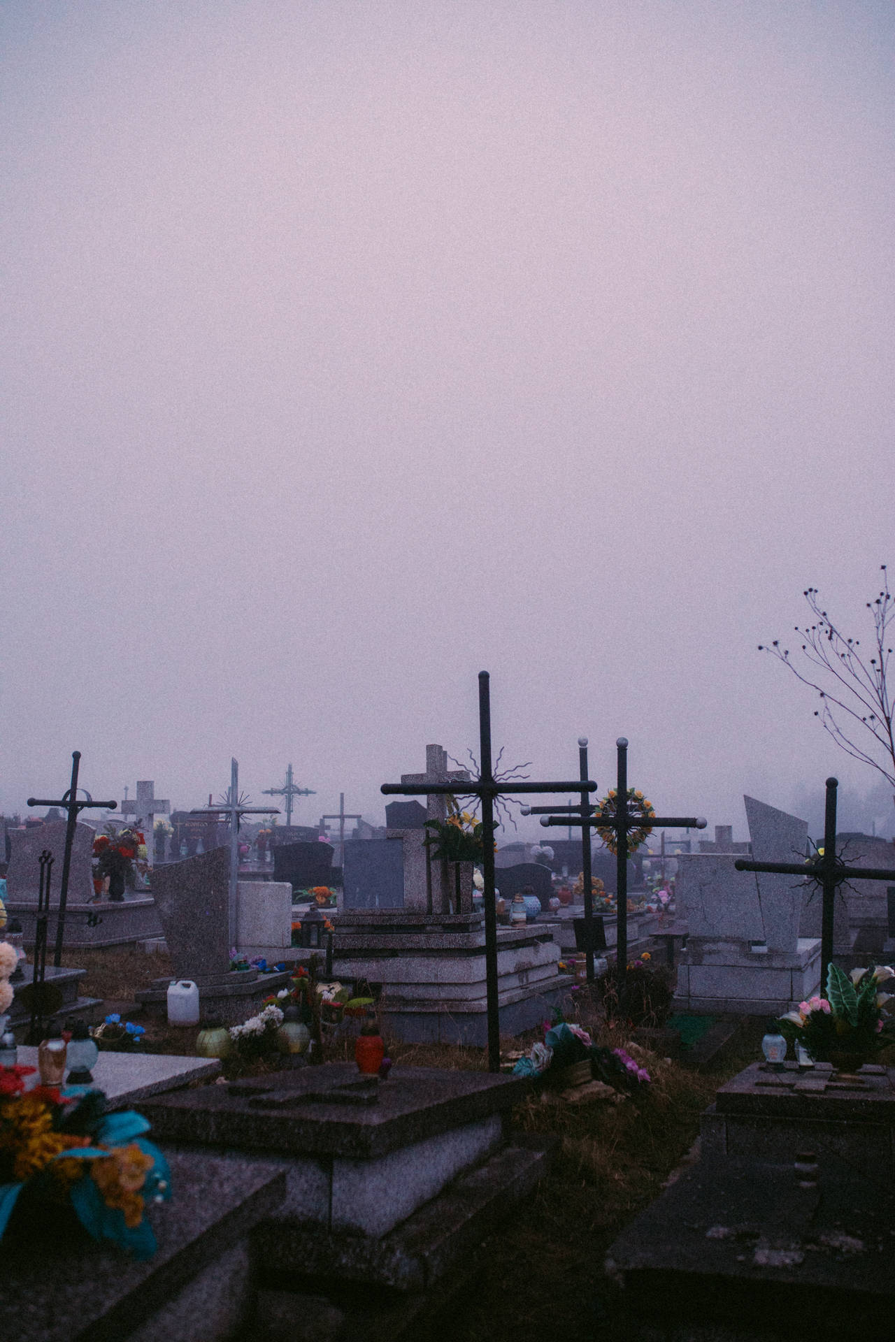 All Saints Day Crosses Background