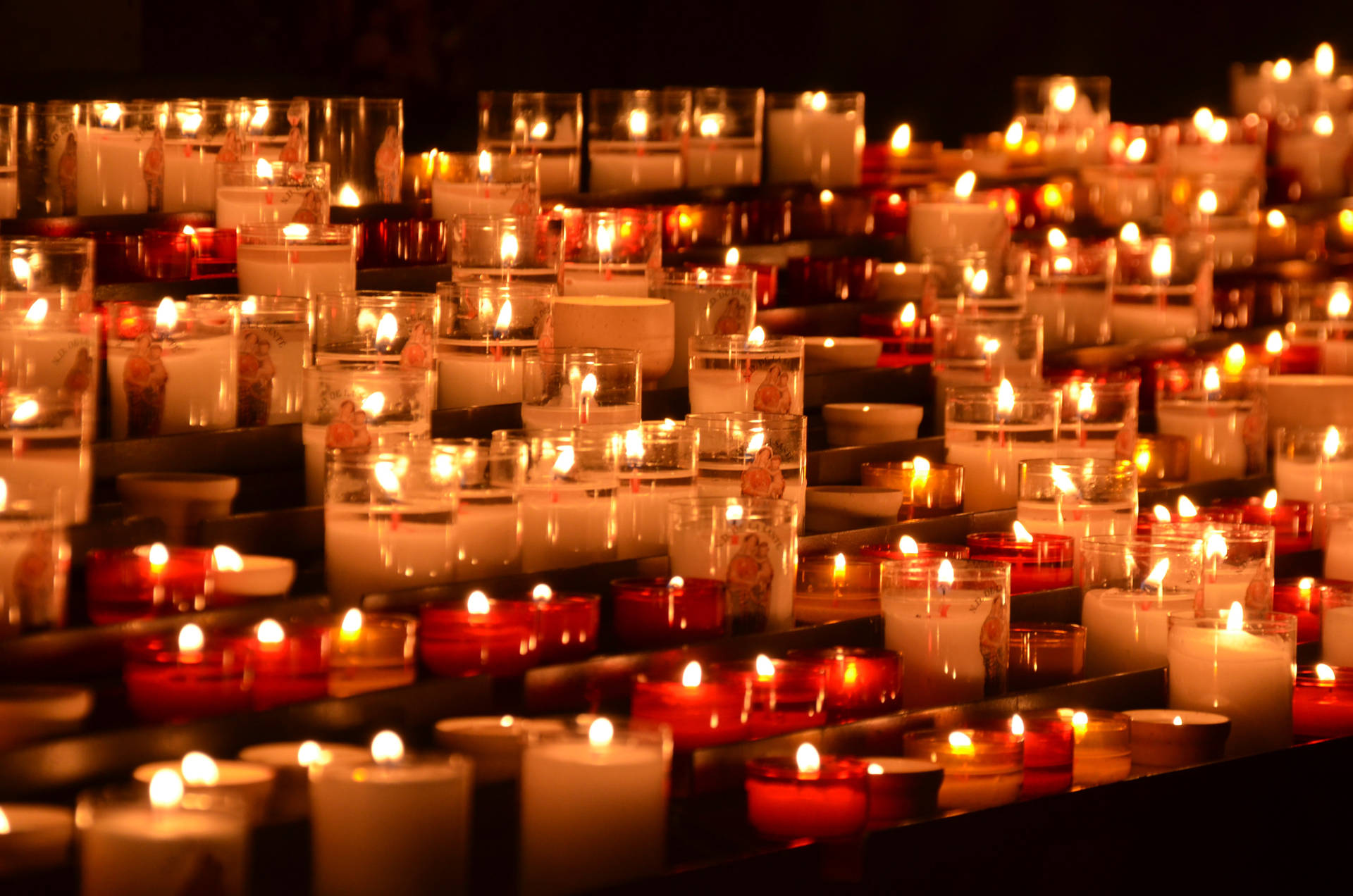 All Saints Day Memorial Candles Background