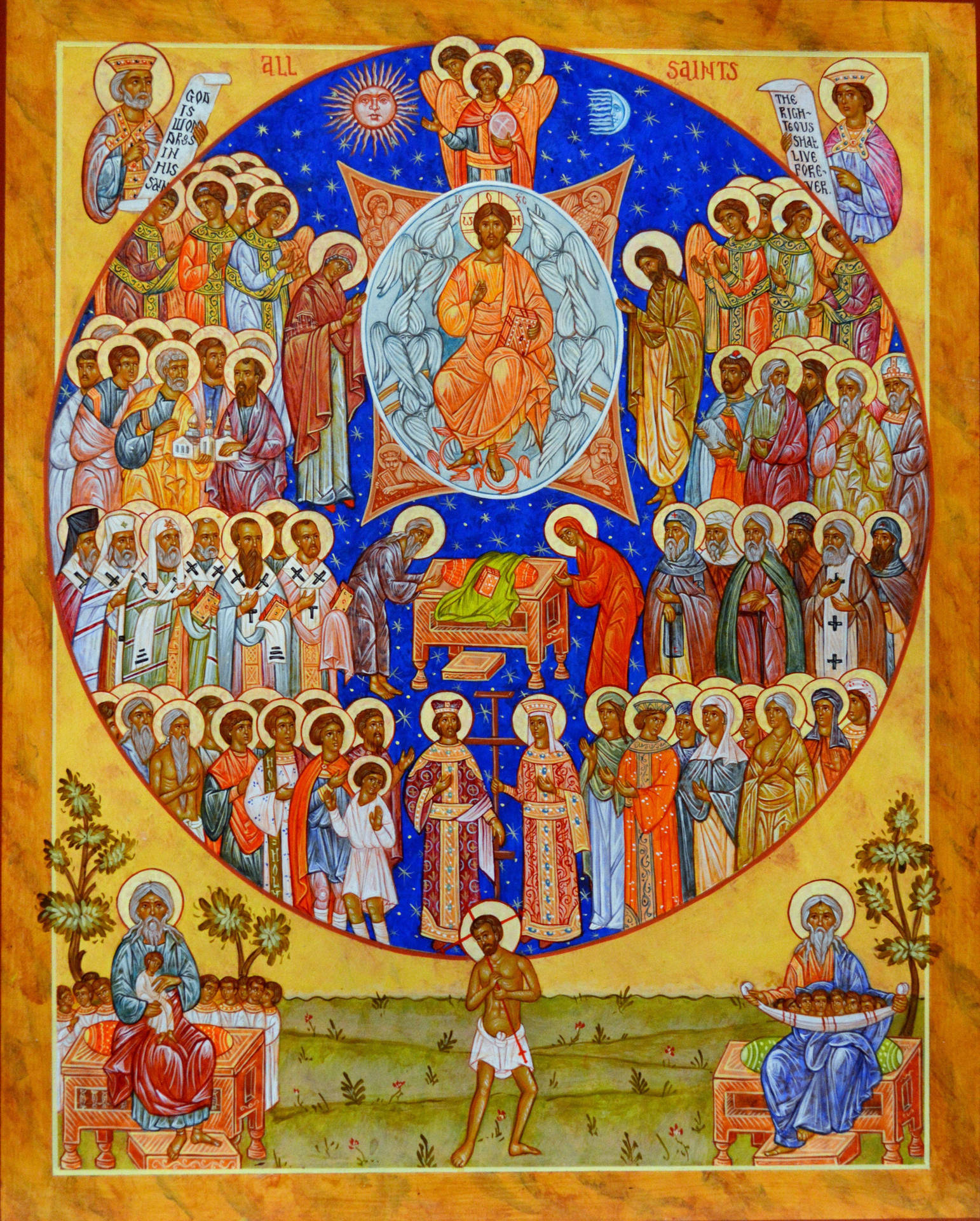 All Saints Day Religious Art Background