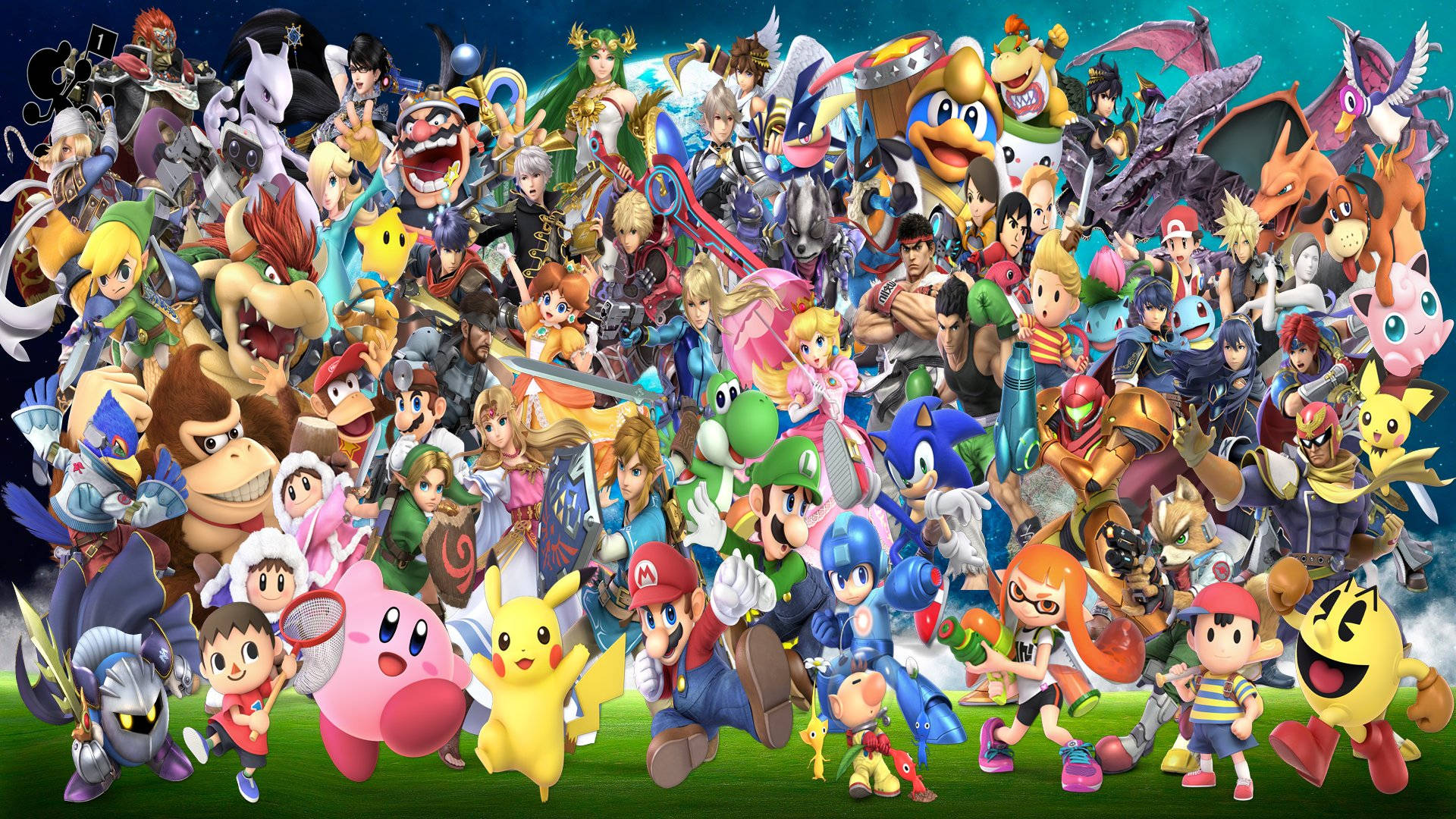All Star Cast Smash Bros Ultimate Background